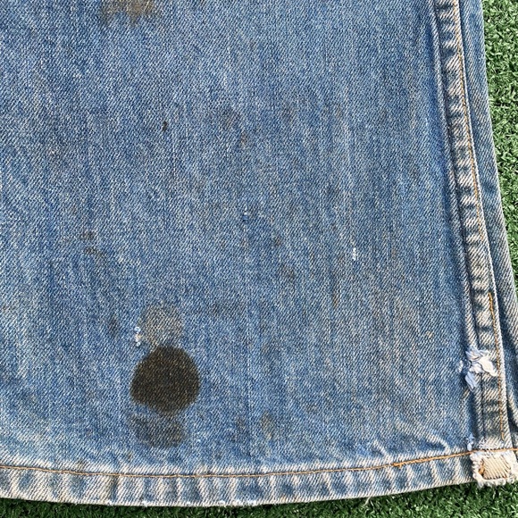 VTG 70s Levi’s Big E Orange Tab Bell Bottom Jeans Men’s 32x29 Distressed - Picture 10 of 13
